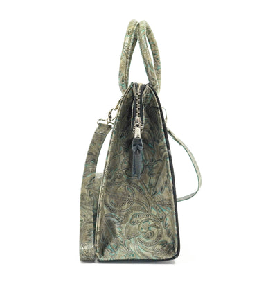 The Opry - Black & White w/ Turquoise Autumn-The Opry-Western-Cowhide-Bags-Handmade-Products-Gifts-Dancing Cactus Designs