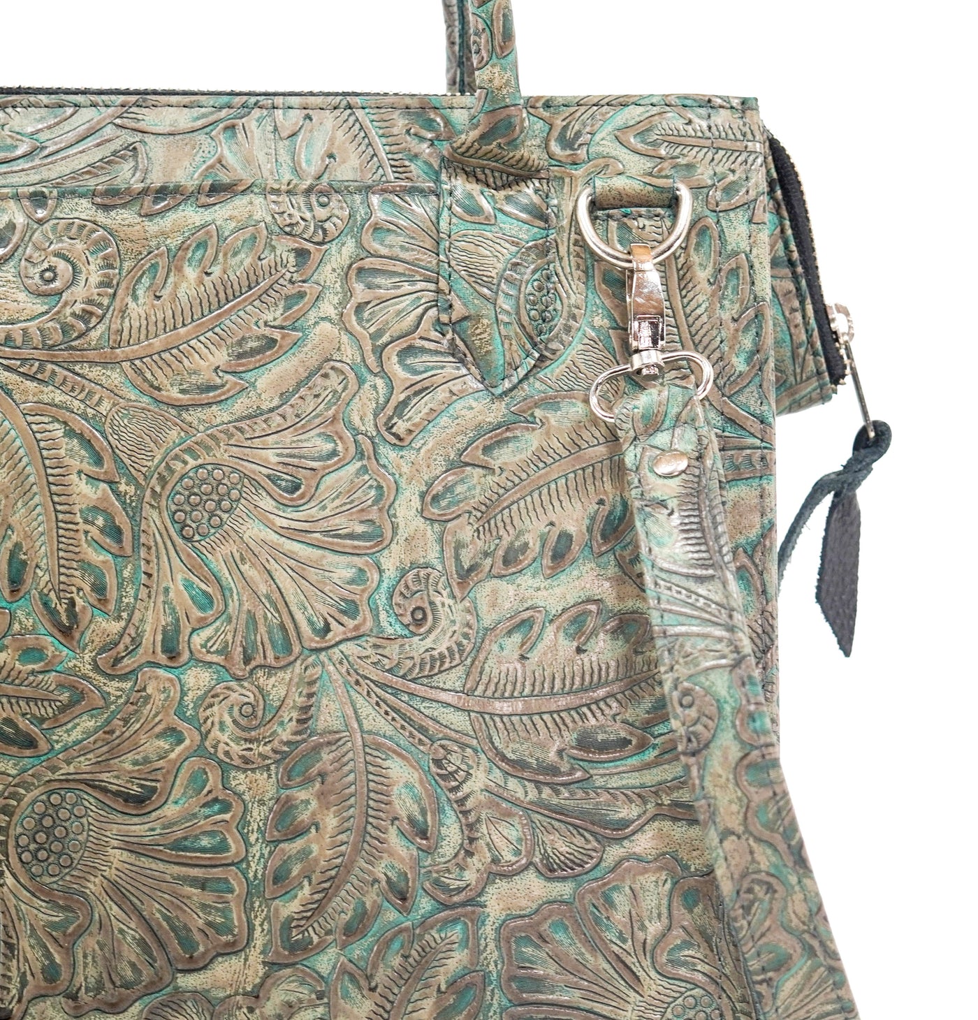 The Opry - Black & White w/ Turquoise Autumn-The Opry-Western-Cowhide-Bags-Handmade-Products-Gifts-Dancing Cactus Designs