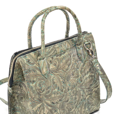 The Opry - Black & White w/ Turquoise Autumn-The Opry-Western-Cowhide-Bags-Handmade-Products-Gifts-Dancing Cactus Designs