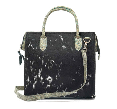 The Opry - Black & White w/ Turquoise Autumn-The Opry-Western-Cowhide-Bags-Handmade-Products-Gifts-Dancing Cactus Designs