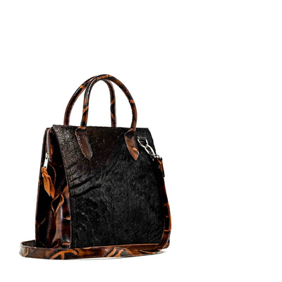 The Opry - Dark Brindle w/ Burnt Brands-The Opry-Western-Cowhide-Bags-Handmade-Products-Gifts-Dancing Cactus Designs