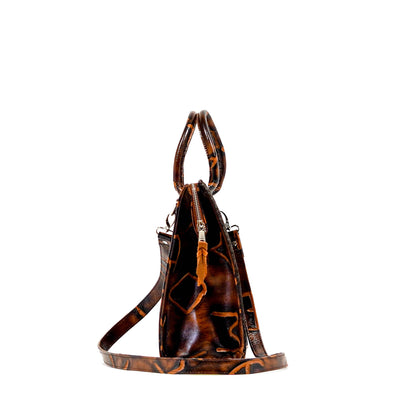 The Opry - Dark Brindle w/ Burnt Brands-The Opry-Western-Cowhide-Bags-Handmade-Products-Gifts-Dancing Cactus Designs