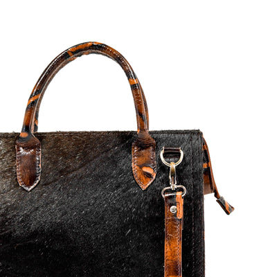 The Opry - Dark Brindle w/ Burnt Brands-The Opry-Western-Cowhide-Bags-Handmade-Products-Gifts-Dancing Cactus Designs