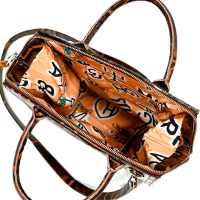 The Opry - Dark Brindle w/ Burnt Brands-The Opry-Western-Cowhide-Bags-Handmade-Products-Gifts-Dancing Cactus Designs