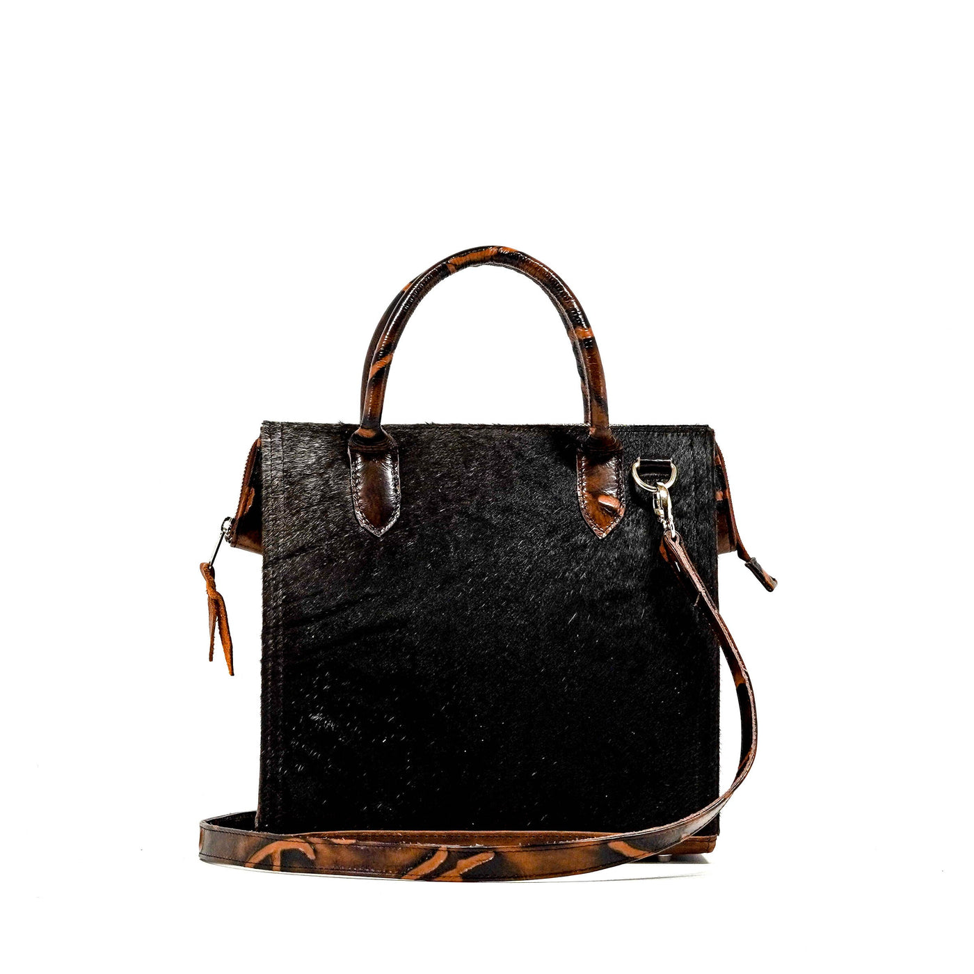 The Opry - Dark Brindle w/ Burnt Brands-The Opry-Western-Cowhide-Bags-Handmade-Products-Gifts-Dancing Cactus Designs