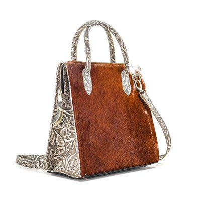 The Opry - Longhorn w/ Silver tool-The Opry-Western-Cowhide-Bags-Handmade-Products-Gifts-Dancing Cactus Designs