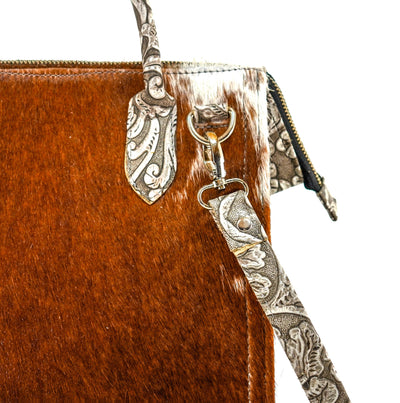 The Opry - Longhorn w/ Silver tool-The Opry-Western-Cowhide-Bags-Handmade-Products-Gifts-Dancing Cactus Designs