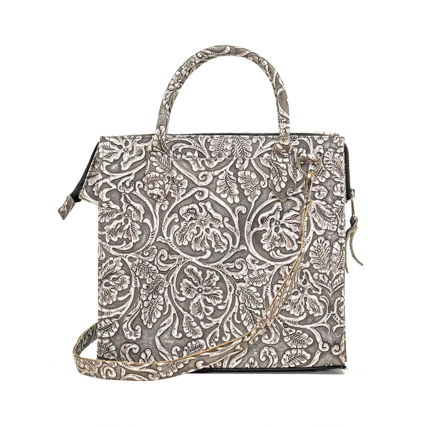 The Opry - Longhorn w/ Silver tool-The Opry-Western-Cowhide-Bags-Handmade-Products-Gifts-Dancing Cactus Designs