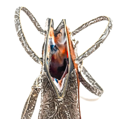 The Opry - Longhorn w/ Silver tool-The Opry-Western-Cowhide-Bags-Handmade-Products-Gifts-Dancing Cactus Designs