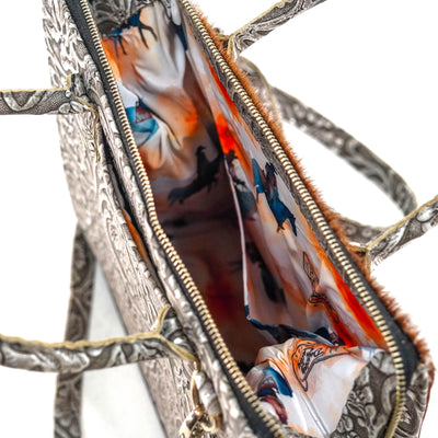 The Opry - Longhorn w/ Silver tool-The Opry-Western-Cowhide-Bags-Handmade-Products-Gifts-Dancing Cactus Designs
