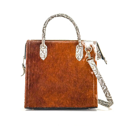 The Opry - Longhorn w/ Silver tool-The Opry-Western-Cowhide-Bags-Handmade-Products-Gifts-Dancing Cactus Designs