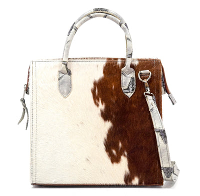 The Opry - Longhorn w/ Smoke Show Skulls-The Opry-Western-Cowhide-Bags-Handmade-Products-Gifts-Dancing Cactus Designs