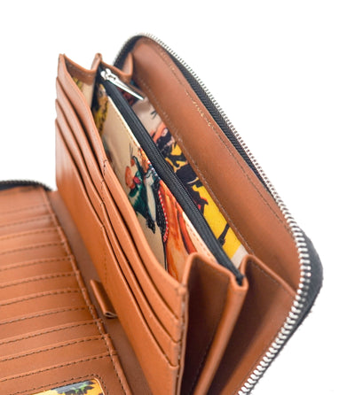 The Stage Coach Wallet - Longhorn w/ No Embossed-The Stage Coach Wallet-Western-Cowhide-Bags-Handmade-Products-Gifts-Dancing Cactus Designs