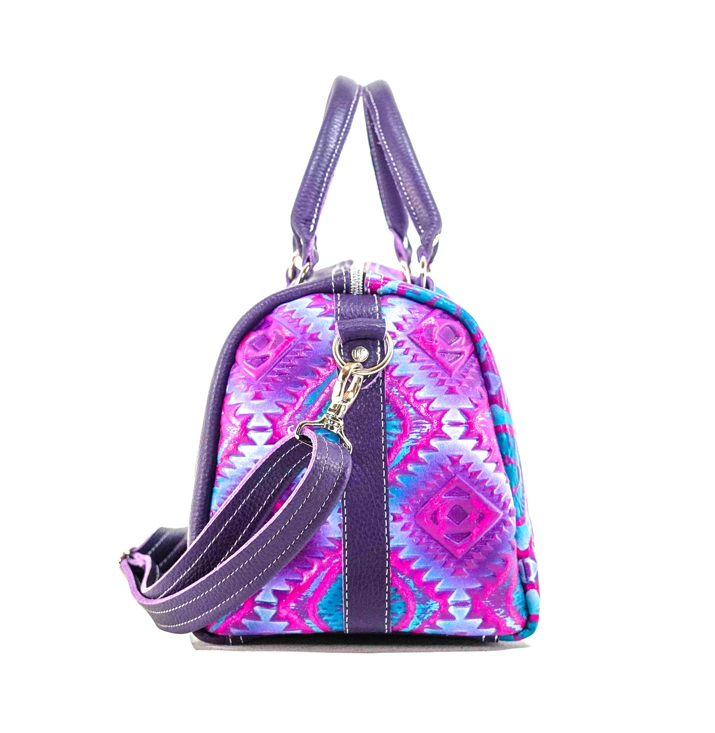 The Stowaway Classic - All Embossed w/ Rio Aztec-The Stowaway Classic-Western-Cowhide-Bags-Handmade-Products-Gifts-Dancing Cactus Designs