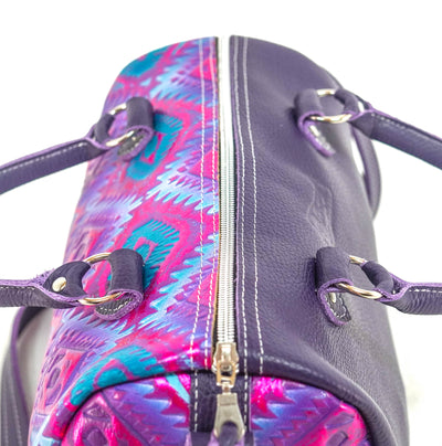 The Stowaway Classic - All Embossed w/ Rio Aztec-The Stowaway Classic-Western-Cowhide-Bags-Handmade-Products-Gifts-Dancing Cactus Designs