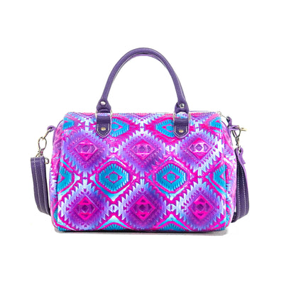 The Stowaway Classic - All Embossed w/ Rio Aztec-The Stowaway Classic-Western-Cowhide-Bags-Handmade-Products-Gifts-Dancing Cactus Designs