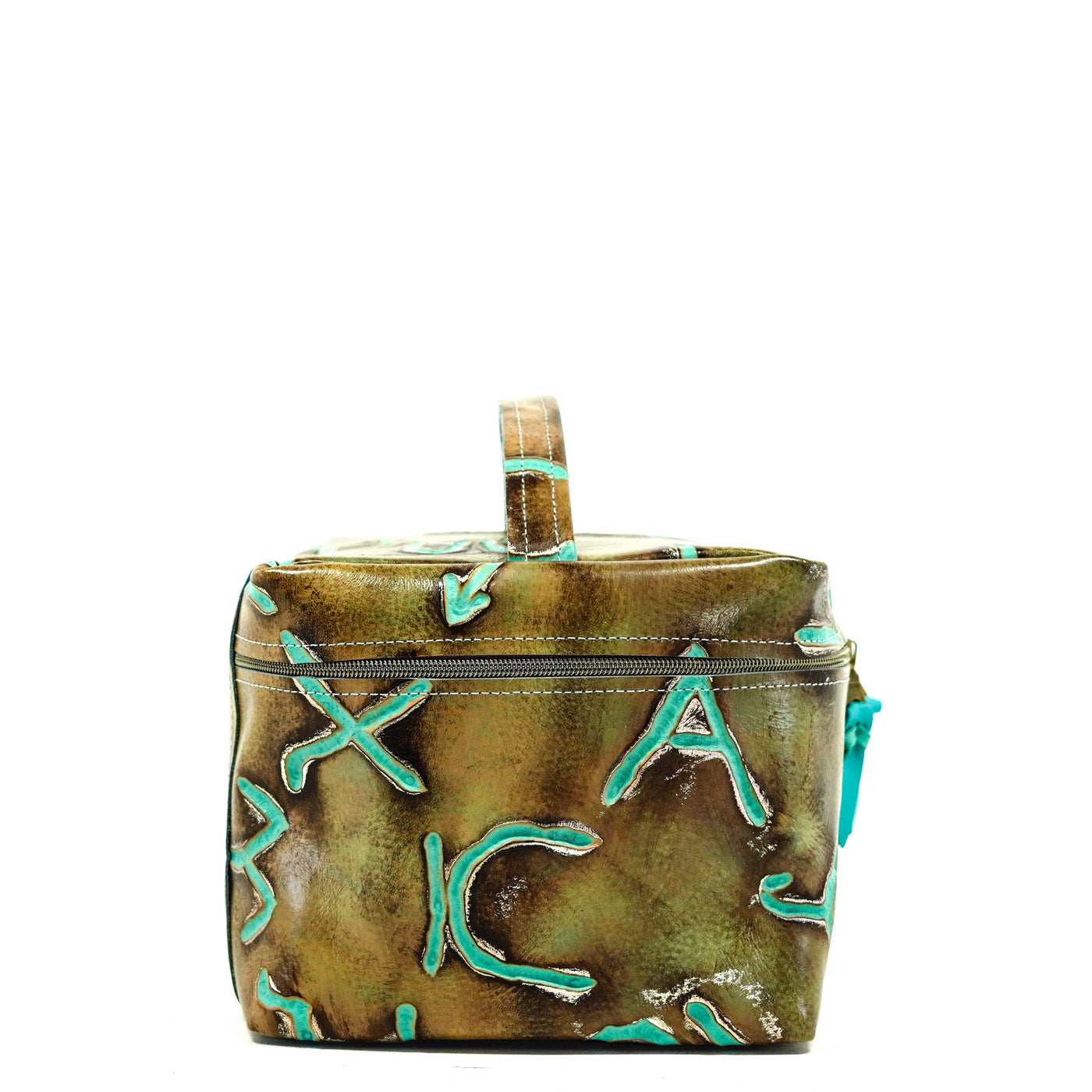 Train Station - All Embossed w/ Turquoise Brands-Train Station-Western-Cowhide-Bags-Handmade-Products-Gifts-Dancing Cactus Designs