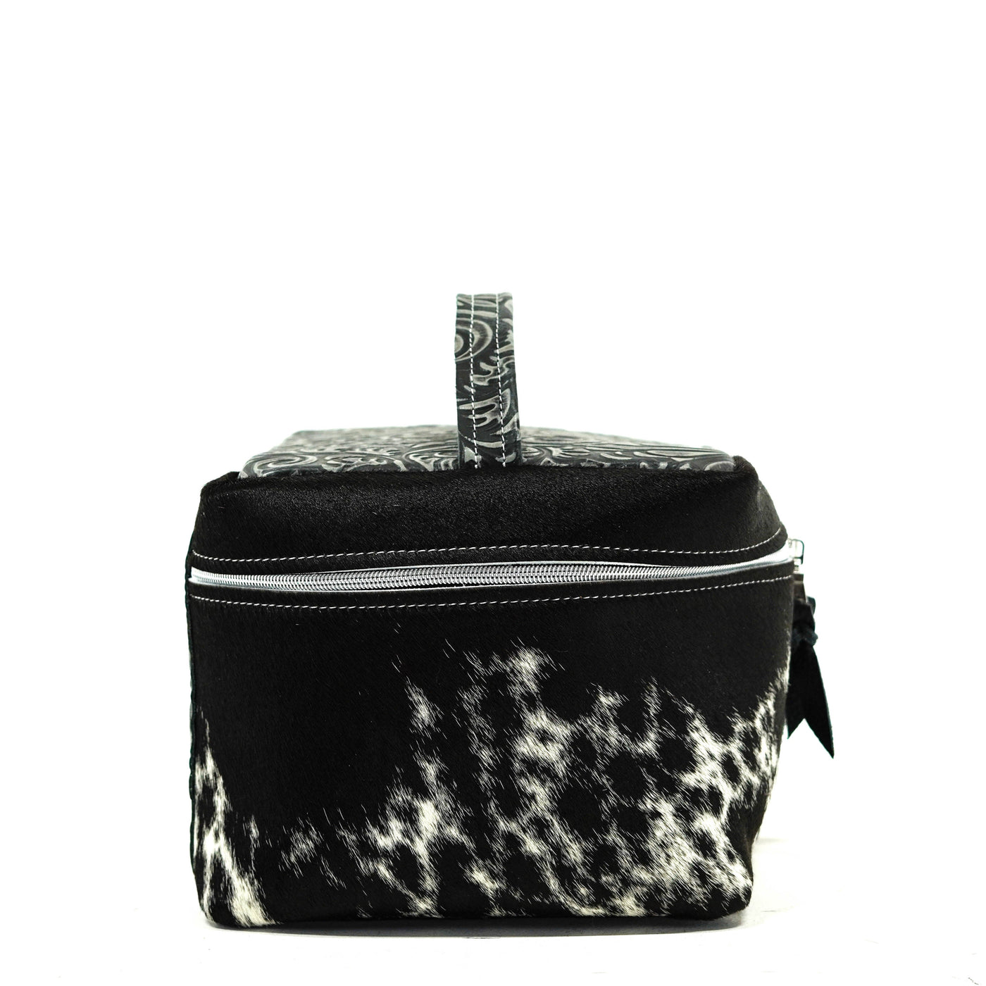 Train Station - Black & White w/ Smokey Caracole-Train Station-Western-Cowhide-Bags-Handmade-Products-Gifts-Dancing Cactus Designs