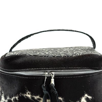 Train Station - Black & White w/ Smokey Caracole-Train Station-Western-Cowhide-Bags-Handmade-Products-Gifts-Dancing Cactus Designs