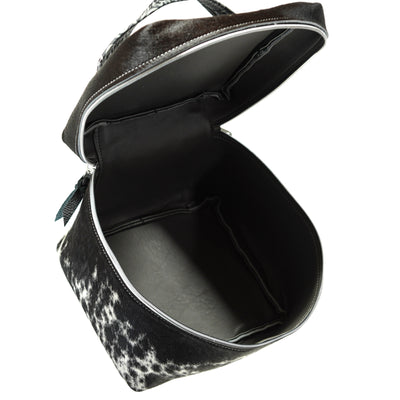 Train Station - Black & White w/ Smokey Caracole-Train Station-Western-Cowhide-Bags-Handmade-Products-Gifts-Dancing Cactus Designs