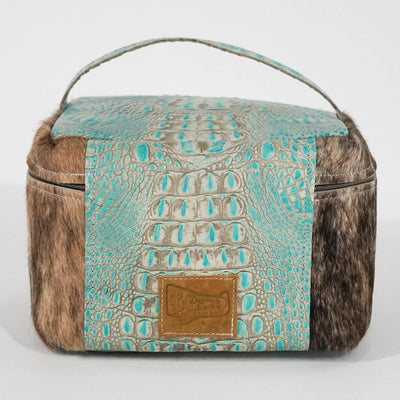 Train Station - Brindle w/ Caribean Croc-Train Station-Western-Cowhide-Bags-Handmade-Products-Gifts-Dancing Cactus Designs