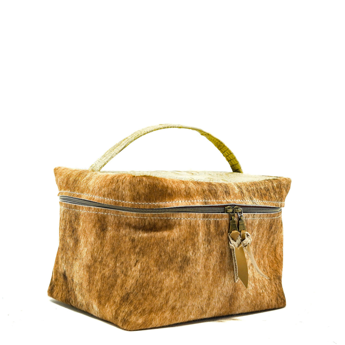 Train Station - Brindle w/ Ivory Croc-Train Station-Western-Cowhide-Bags-Handmade-Products-Gifts-Dancing Cactus Designs
