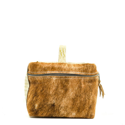 Train Station - Brindle w/ Ivory Croc-Train Station-Western-Cowhide-Bags-Handmade-Products-Gifts-Dancing Cactus Designs