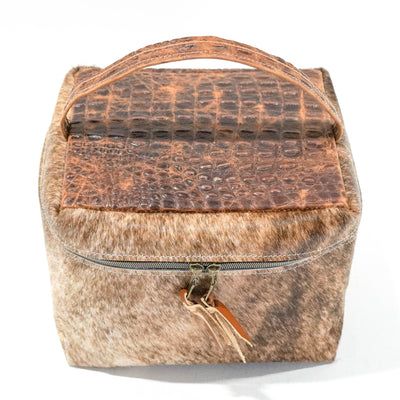Train Station - Brindle w/ Saddle Croc-Train Station-Western-Cowhide-Bags-Handmade-Products-Gifts-Dancing Cactus Designs