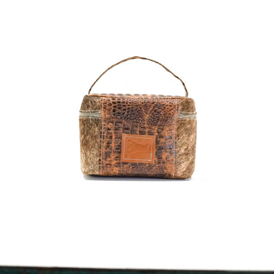 Train Station - Brindle w/ Saddle Croc-Train Station-Western-Cowhide-Bags-Handmade-Products-Gifts-Dancing Cactus Designs