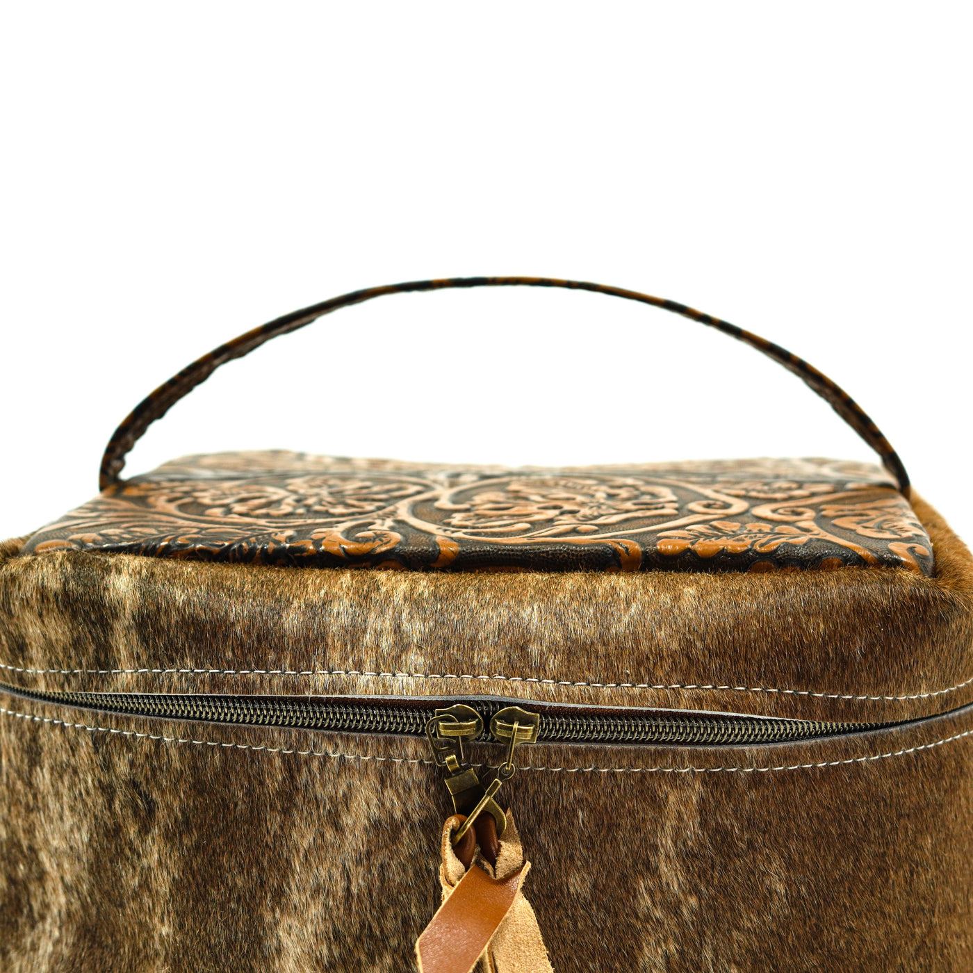 Train Station - Dapple w/ Honey Tool-Train Station-Western-Cowhide-Bags-Handmade-Products-Gifts-Dancing Cactus Designs