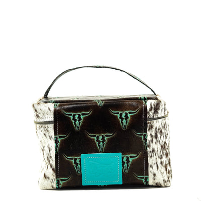Train Station - Speckled Longhorn w/ Mint Chocolate Skulls-Train Station-Western-Cowhide-Bags-Handmade-Products-Gifts-Dancing Cactus Designs