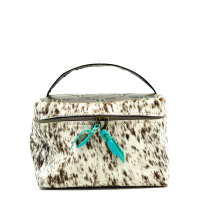 Train Station - Speckled Longhorn w/ Mint Chocolate Skulls-Train Station-Western-Cowhide-Bags-Handmade-Products-Gifts-Dancing Cactus Designs