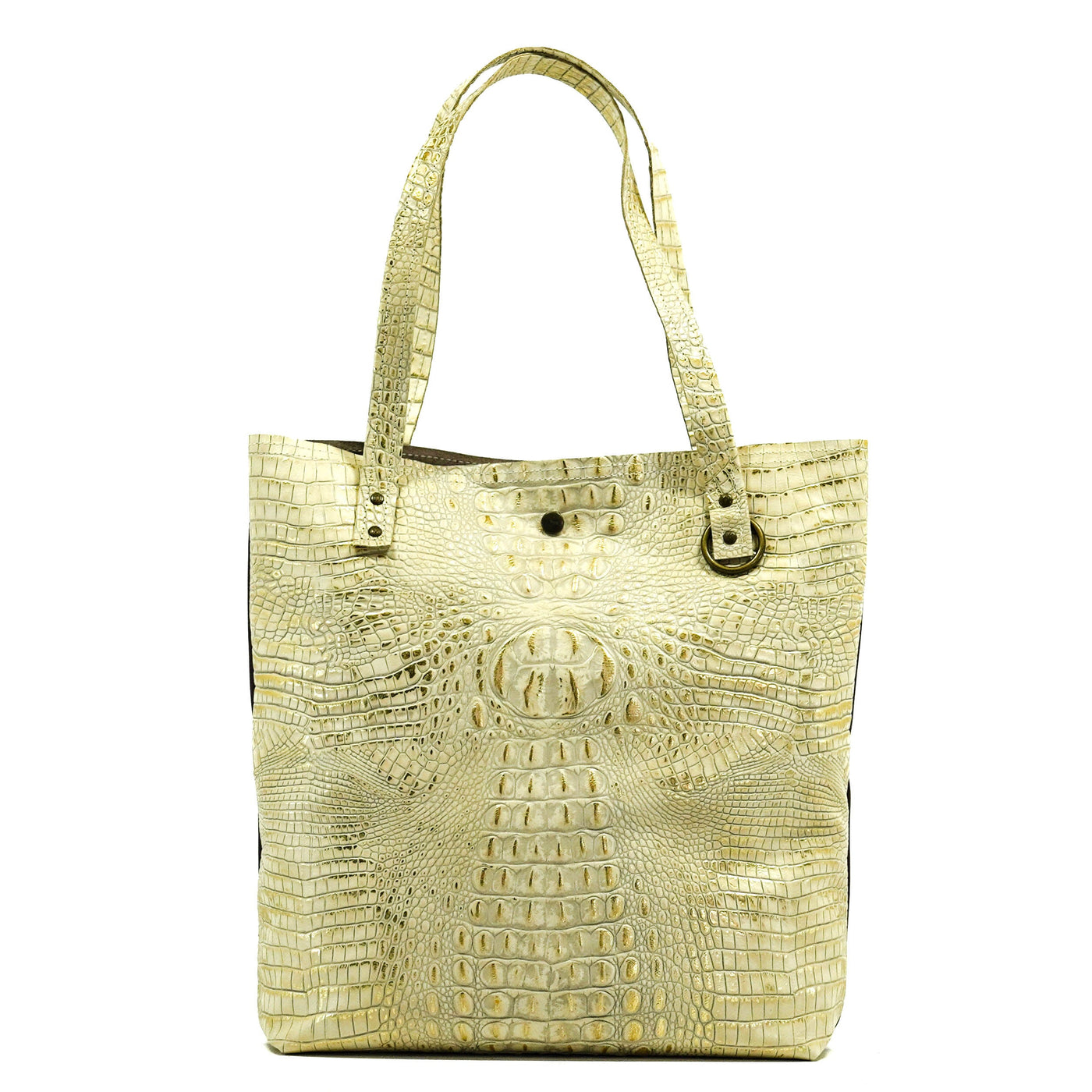 Trisha - All Embossed w/ Ivory Croc-Trisha-Western-Cowhide-Bags-Handmade-Products-Gifts-Dancing Cactus Designs