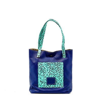 Trisha - All Embossed w/ Sea Glass Tool-Trisha-Western-Cowhide-Bags-Handmade-Products-Gifts-Dancing Cactus Designs