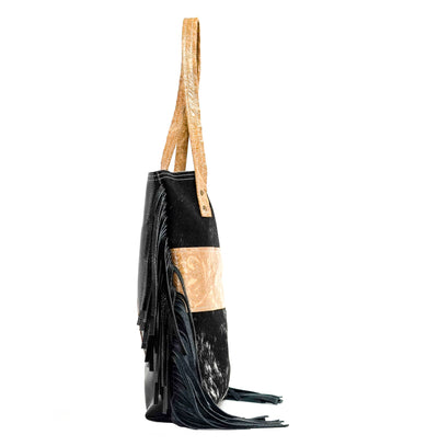 Trisha - Black & White w/ Bonanza Tool-Trisha-Western-Cowhide-Bags-Handmade-Products-Gifts-Dancing Cactus Designs