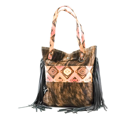 Trisha - Brindle w/ Moab Aztec-Trisha-Western-Cowhide-Bags-Handmade-Products-Gifts-Dancing Cactus Designs