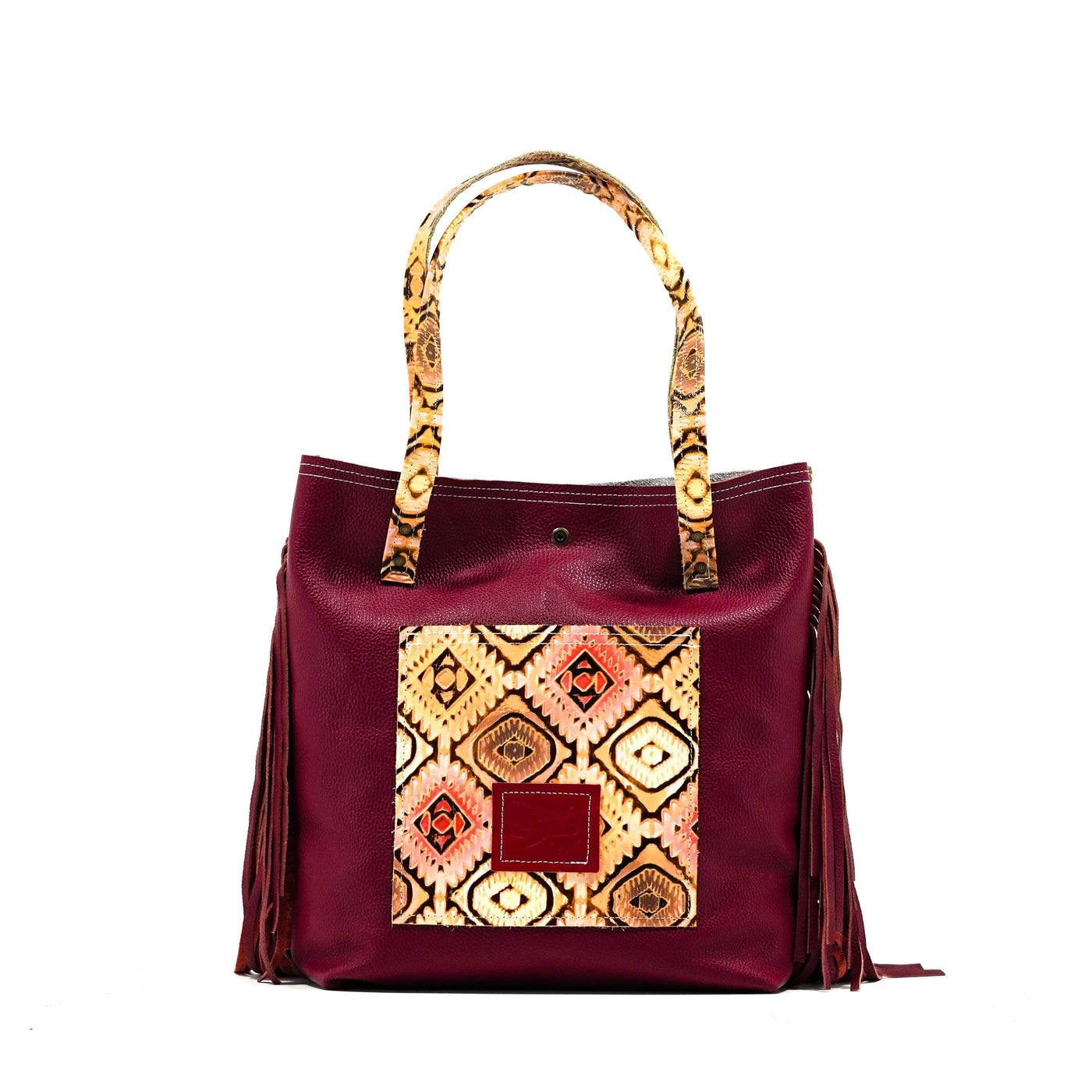Trisha - Brindle w/ Moab Aztec-Trisha-Western-Cowhide-Bags-Handmade-Products-Gifts-Dancing Cactus Designs