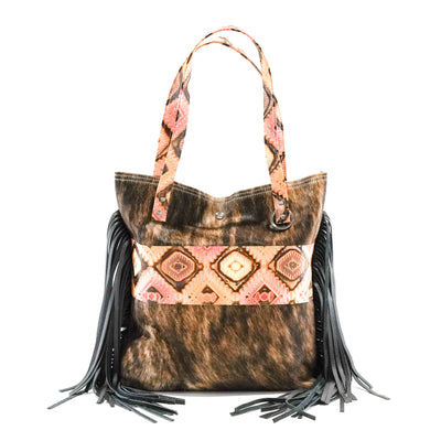 Trisha - Brindle w/ Moab Aztec-Trisha-Western-Cowhide-Bags-Handmade-Products-Gifts-Dancing Cactus Designs