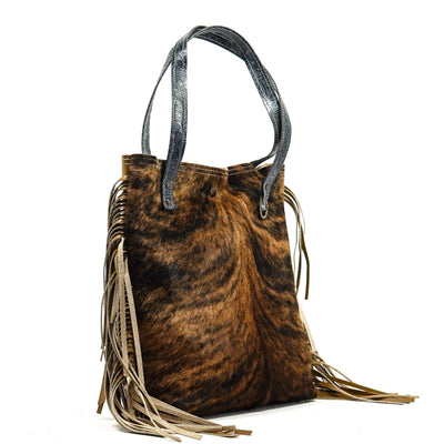 Trisha - Brindle w/ No Embossed-Trisha-Western-Cowhide-Bags-Handmade-Products-Gifts-Dancing Cactus Designs