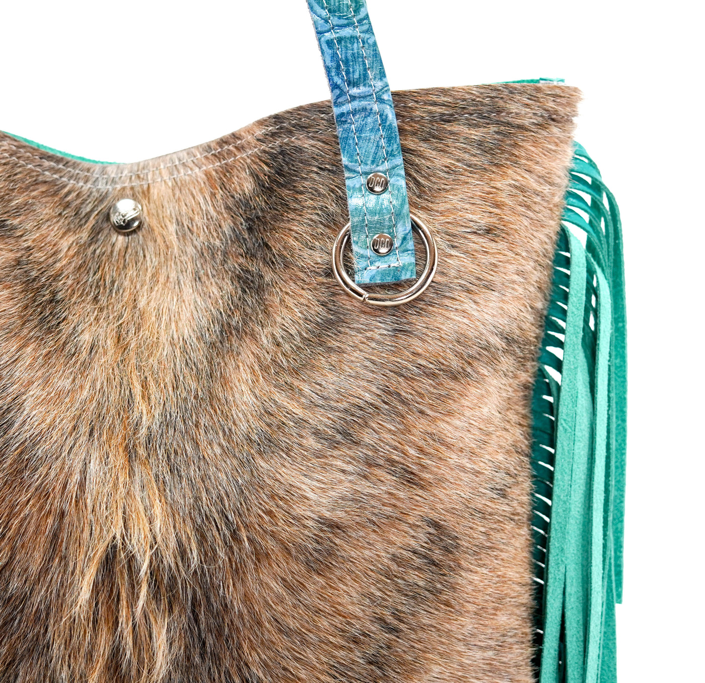 Trisha - Brindle w/ No Embossed-Trisha-Western-Cowhide-Bags-Handmade-Products-Gifts-Dancing Cactus Designs
