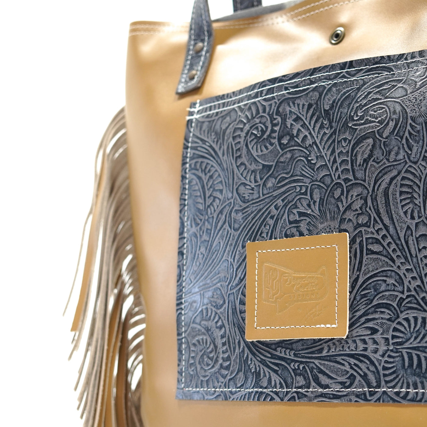 Trisha - Brindle w/ No Embossed-Trisha-Western-Cowhide-Bags-Handmade-Products-Gifts-Dancing Cactus Designs