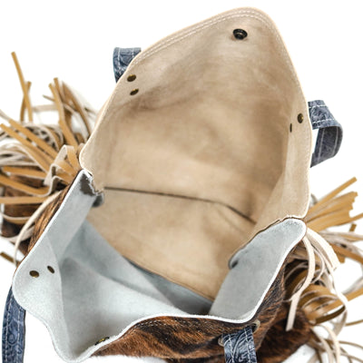 Trisha - Brindle w/ No Embossed-Trisha-Western-Cowhide-Bags-Handmade-Products-Gifts-Dancing Cactus Designs