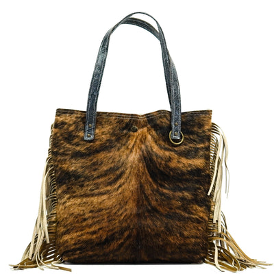 Trisha - Brindle w/ No Embossed-Trisha-Western-Cowhide-Bags-Handmade-Products-Gifts-Dancing Cactus Designs