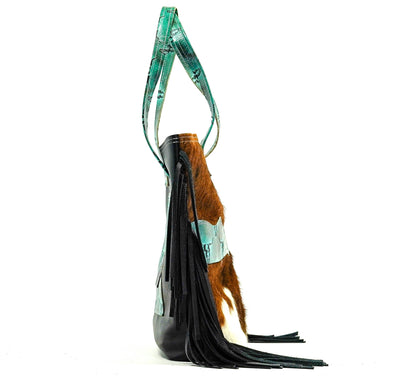 Trisha - Dapple w/ Royston Skulls-Trisha-Western-Cowhide-Bags-Handmade-Products-Gifts-Dancing Cactus Designs