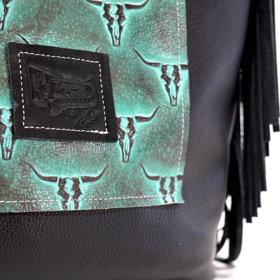 Trisha - Dapple w/ Royston Skulls-Trisha-Western-Cowhide-Bags-Handmade-Products-Gifts-Dancing Cactus Designs