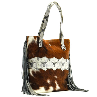 Trisha - Dapple w/ Smoke Show Skulls-Trisha-Western-Cowhide-Bags-Handmade-Products-Gifts-Dancing Cactus Designs
