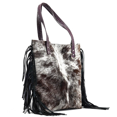 Trisha - Exotic Brindle w/ No Embossed-Trisha-Western-Cowhide-Bags-Handmade-Products-Gifts-Dancing Cactus Designs