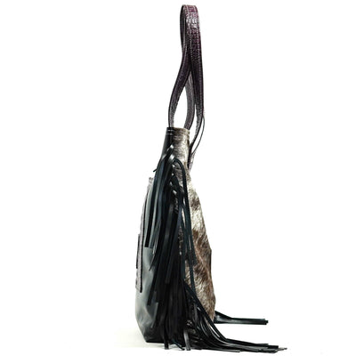 Trisha - Exotic Brindle w/ No Embossed-Trisha-Western-Cowhide-Bags-Handmade-Products-Gifts-Dancing Cactus Designs
