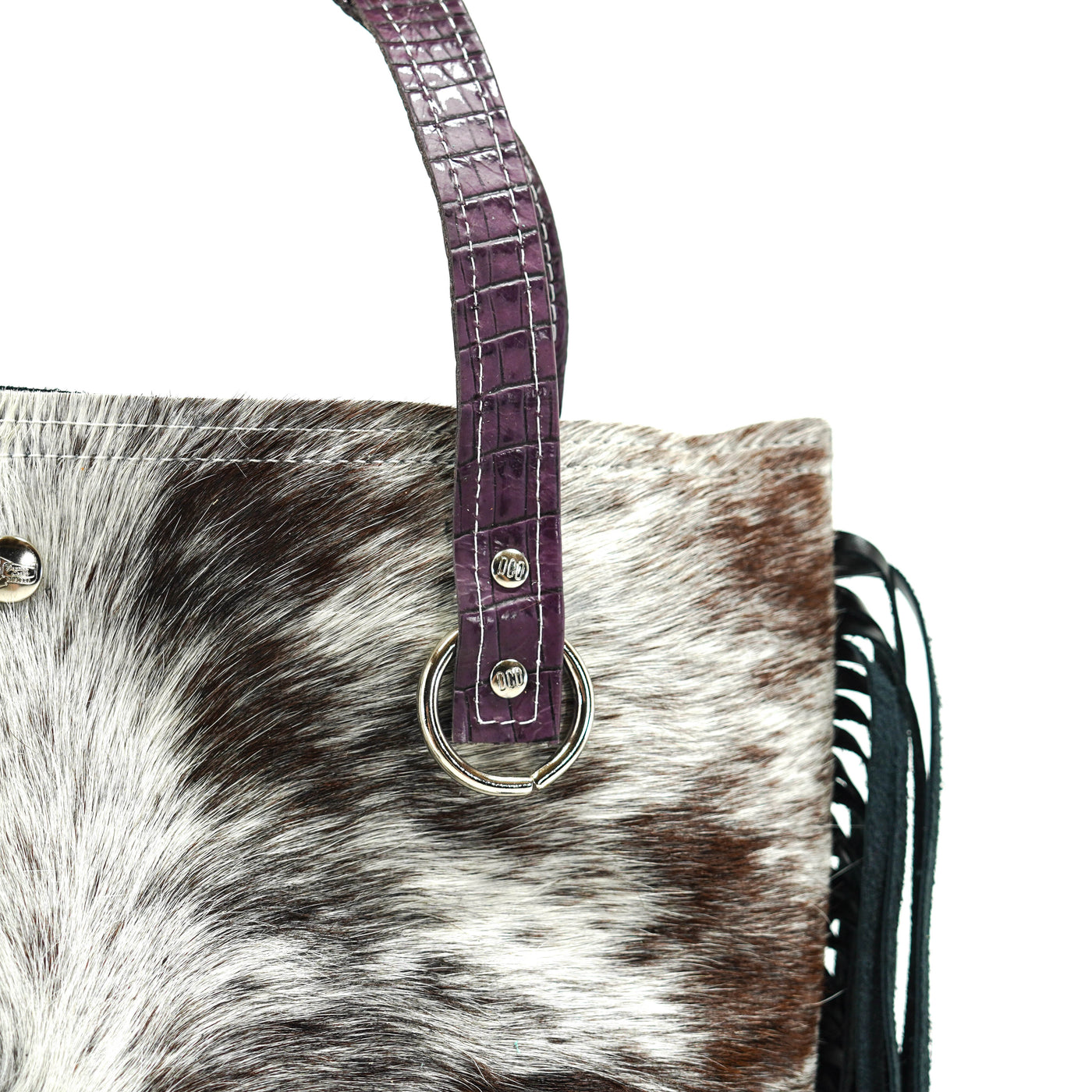 Trisha - Exotic Brindle w/ No Embossed-Trisha-Western-Cowhide-Bags-Handmade-Products-Gifts-Dancing Cactus Designs