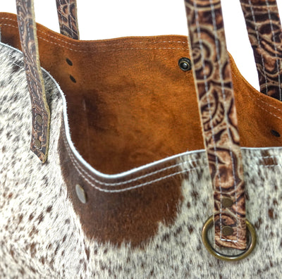 Trisha - Longhorn w/ No Embossed-Trisha-Western-Cowhide-Bags-Handmade-Products-Gifts-Dancing Cactus Designs